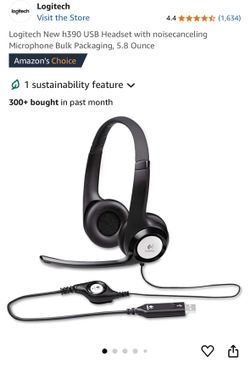 2x Logitech Headsets With Noise-Canceling Microphone