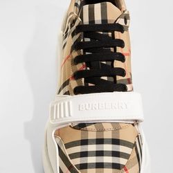 Burberry Men's Regis Check Trainer Sneakers
