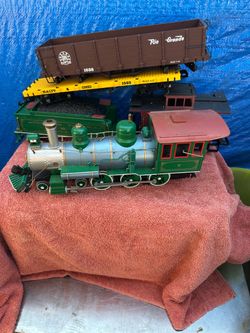 Large Scale Model Train Set with Cars