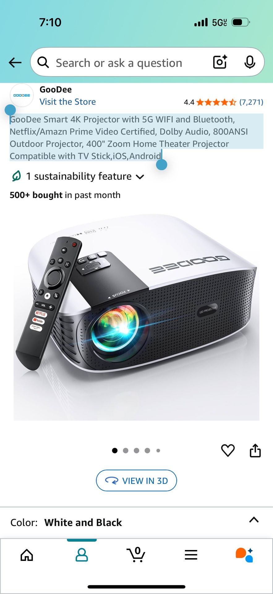 4k Projector And 180 Inch Screen