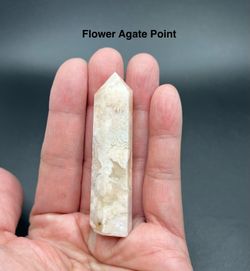 Flower Agate Polished Point from Madagascar 24.5g