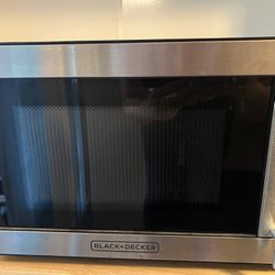 Black Decked Microwave 