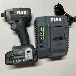 FLEX FX1351-2A Brushless 24V 1/4 In. Hex Impact Driver Kit