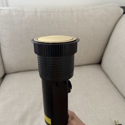 Lew Electric PUR20GD-B Round Kitchen Pop Up Outlet, GFCI, Brass