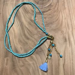 Turquoise Stone Beaded Necklace