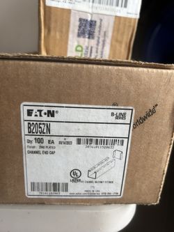 UNISTRUT CHANNEL END CAP, TYPE X, USE WITH B22 CHANNEL, ZINC PLATED