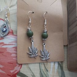 Marijuana Charm Earrings 