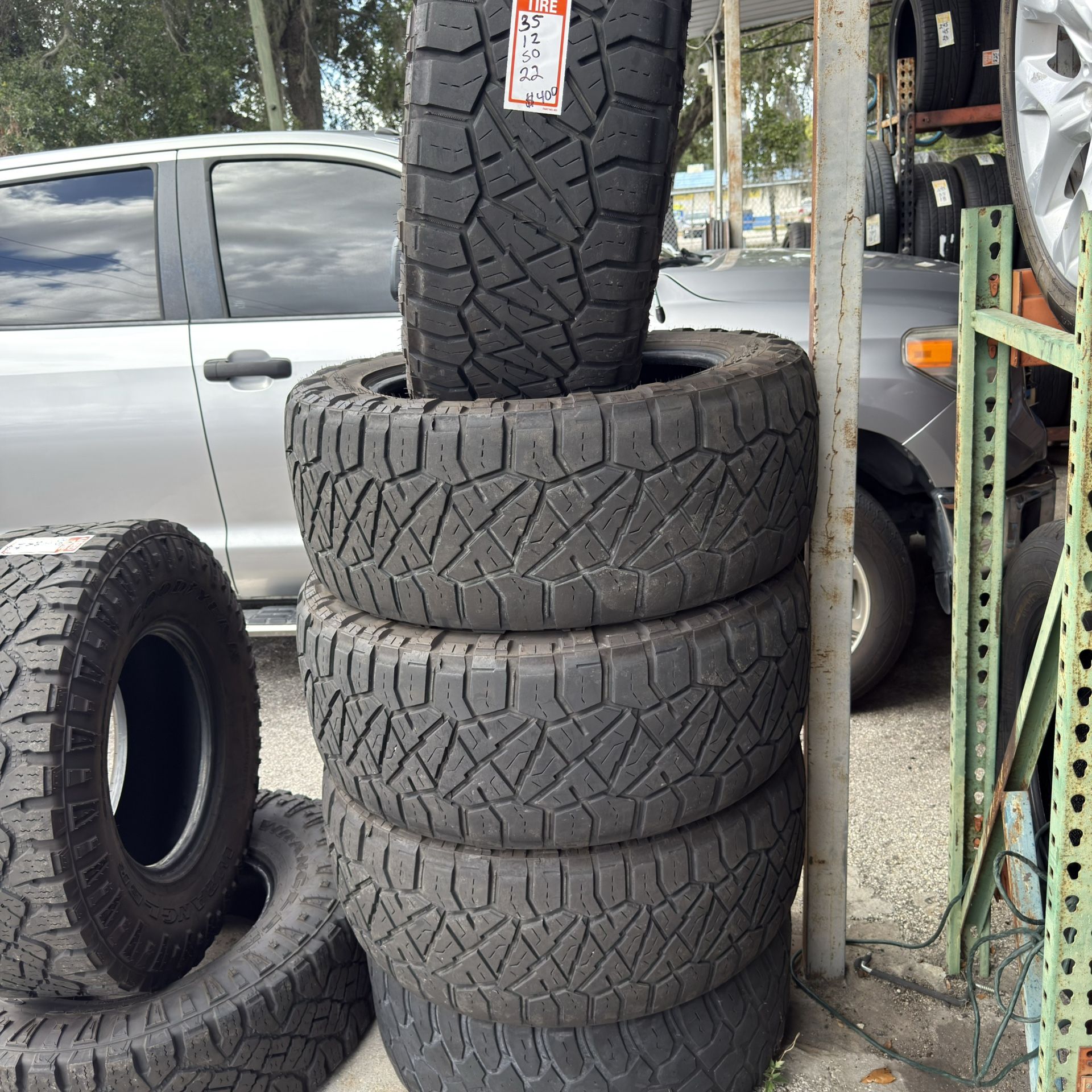 35/12/50/22 Four Tires Used ONLY Carry Out