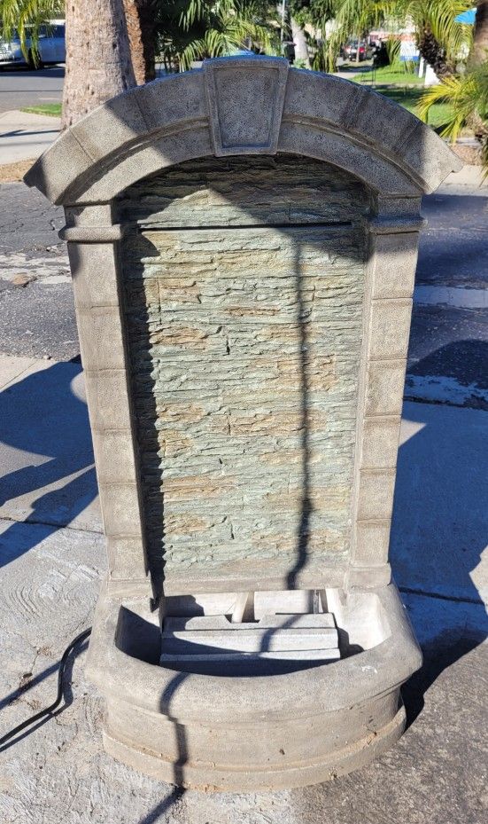 Electric Powered Wall Outdoor Fountain Pump Included