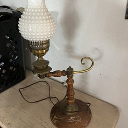 Antique Milk Glass Lamp