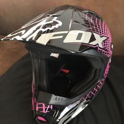 Fox V1 Womens Pilot Motocross Motorcycle helmet Pink