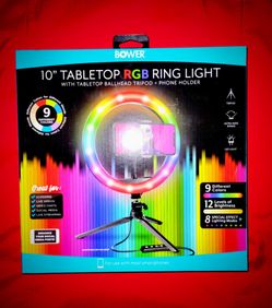 10" Tabletop RPB Ring Light With Ballhead Tripod & Phone Holder