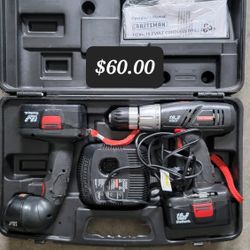 CRAFTSMAN 1/2" DRILL DRIVER / FLASHLIGHT COMBO

