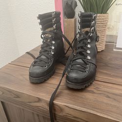 Woman Christian Louis Vuitton Combat Boots