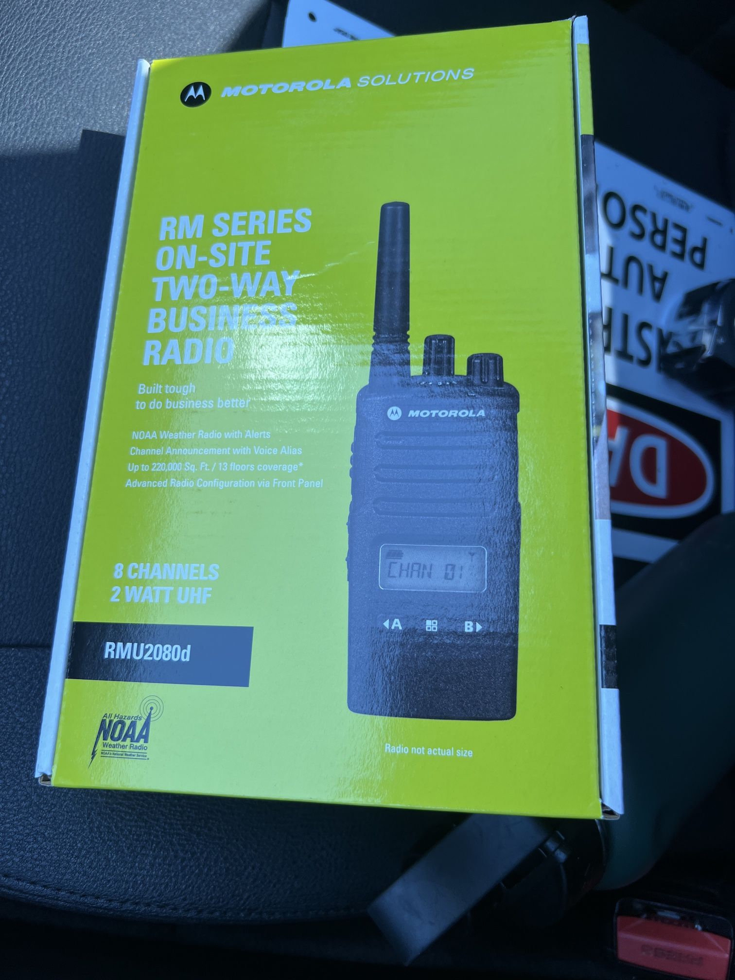 Motorola 2-Way Radios w/ Corded Microphones - Pair (New)