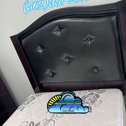 Twin Mattress And Boxspring With Bed Frame Solid Wood 