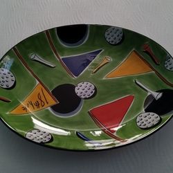 2 PIECES SET CERAMIC CHIP'N DIP PLATTER 