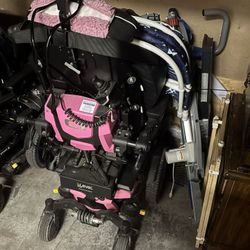 PINK Quantum Q6 edge 2.0 electric power wheelchair tilt recline