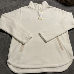 Thread & Supply Sherpa Fleece Pullover Medium Rice MSRP:$64 NWT