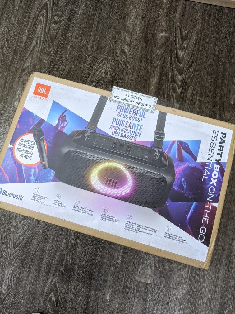 Jbl PartyBox On The Go Bluetooth Speaker New - Pay $1 today and pay the rest later -