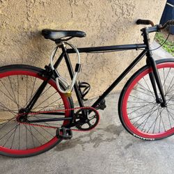 Golden Fixie Red Rims