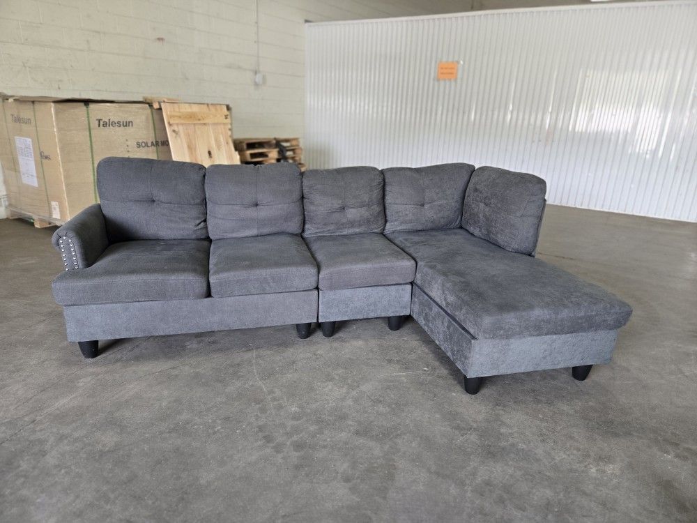 *Same Day Delivery Available!* Grey Chaise Sectional