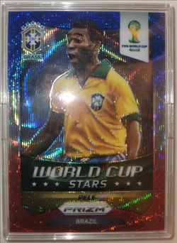 Pele / Brazil Blue White Red Power Prizm Panini Card (Read Description)