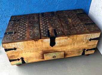 Rustic Wooden Chest And/Or Coffee Table
