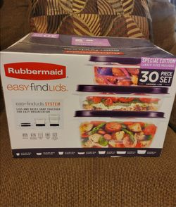 Rubbermaid 30 Piece Set Containers+Lids Special Edition