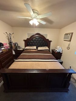 Californiana king size wooden bedroom set  5 pcs