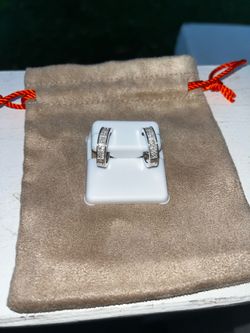 Moissanite earrings 925 silver ( stamped )