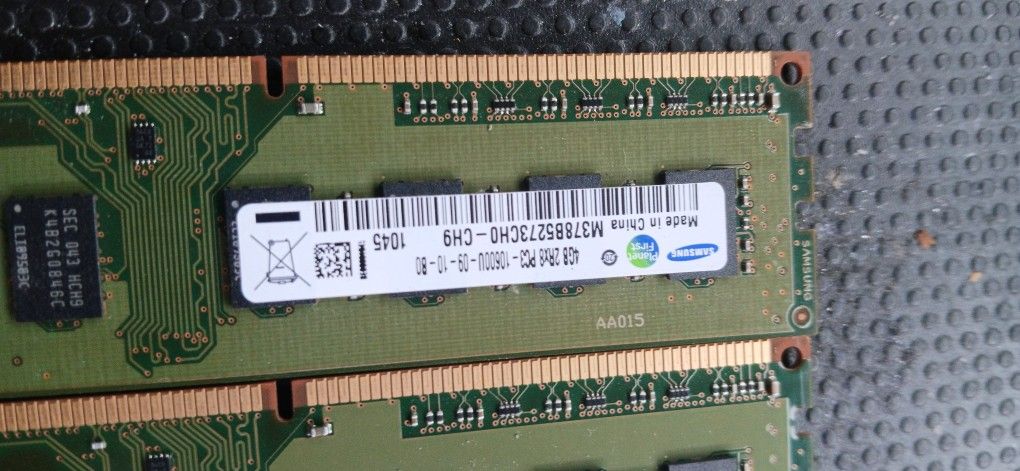 2x 4gb Samsung Ram Pç3-10600u-09-10-bo M378ɓ5273cho-ch9