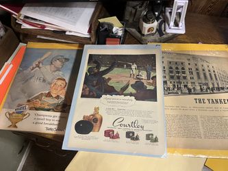 Vintage BABE RUTH Yankees Ad Wheaties Betty Crocker Courtley 