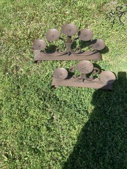 Heavy Pillar Candle Holders