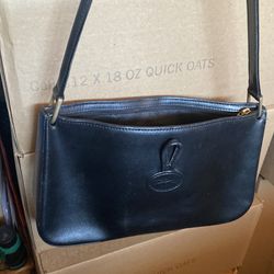 Longchamp Paris bag leather black color