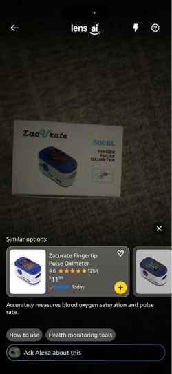 Zacurate 500BL Finger Pulse Oximeter