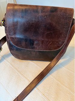 Genuine Leather saddle bag style purse