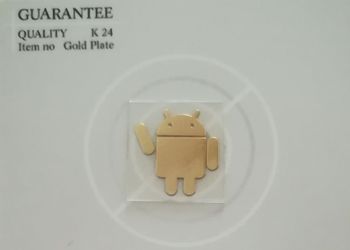 NEW 24K GOLD PLATED ANDROID STICKER $5.00