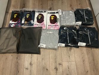 BAPE, Alo Yoga & Fear of God Essentials Clothing Lot