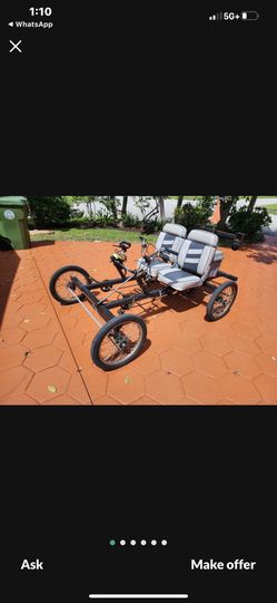 Electric And Pedal four wheel bicycle (English Y Español)