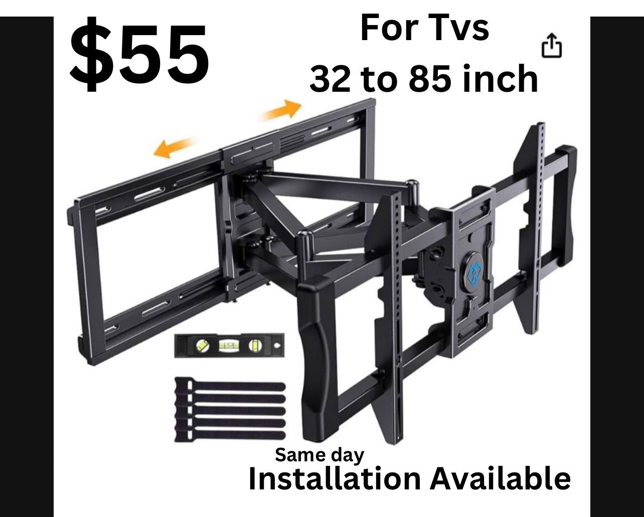 Full Motion Every, Duty Quality Mountain Bracket For Tv 32 Inches Two 82 Inches