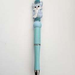 Blue Fox Beaded Pen 