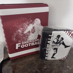 One 900 Trading Card Football Binder And One 400 Trading Card Baseball Binder