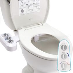 Bidet Attachment for Toilet, Self Cleaning Dual Nozzle
