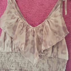 Women's Gray Animal Print Maxi Dress M