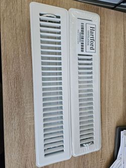 Hartford Ventilation White Floor Vent Registers – Set of 2