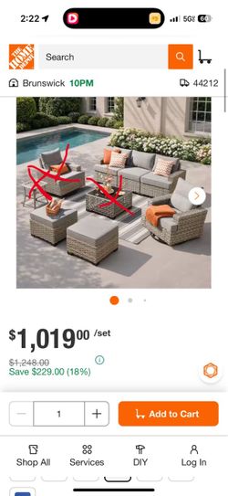 Patio set furniture