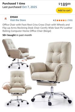 Reclining Office Desk Chair Leather