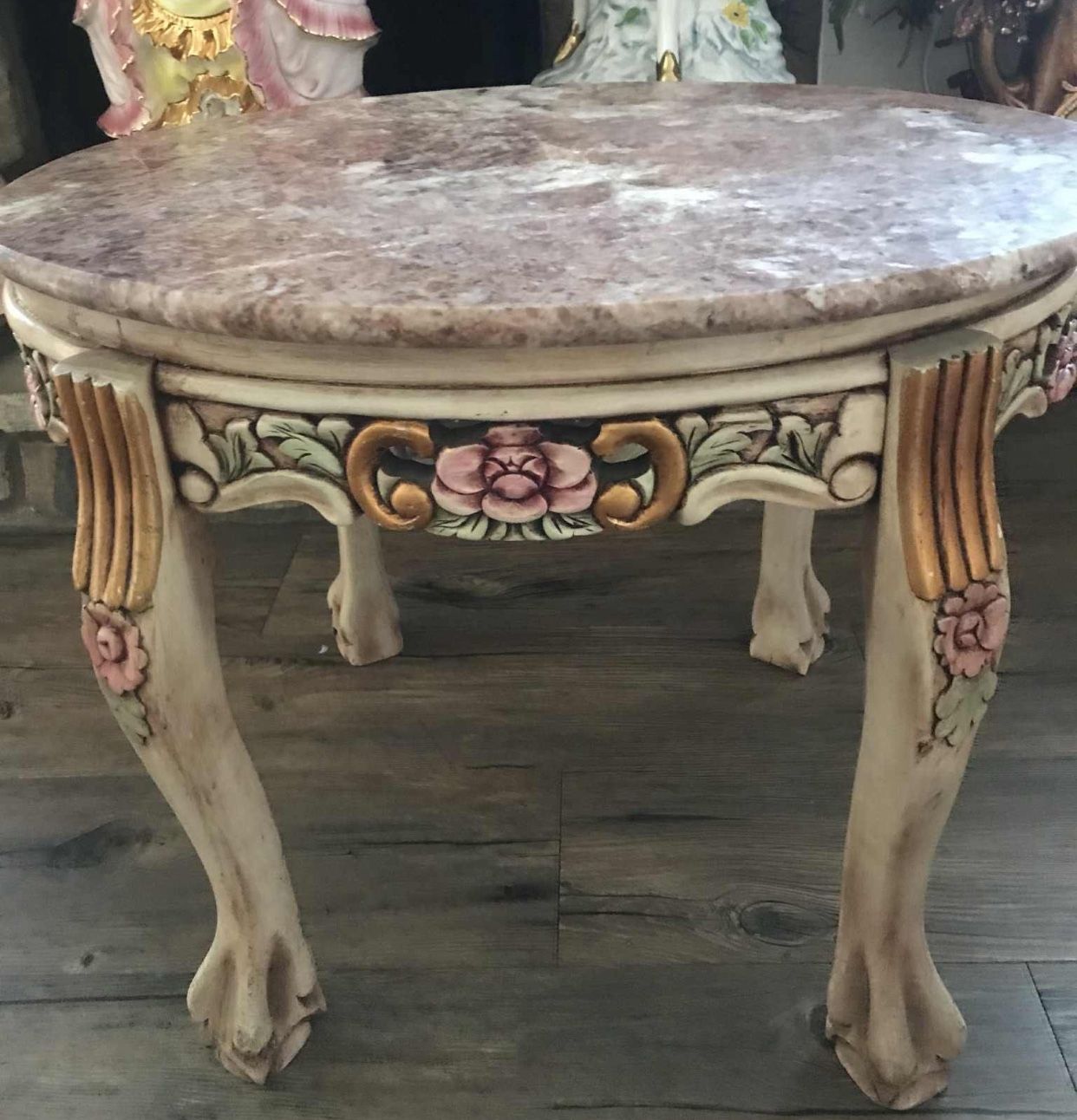 2 Italian Capodimonte Style End Tables