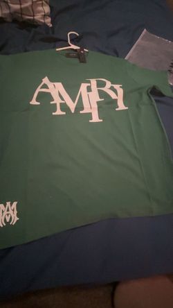 Amiri Staggered Logo T-Shirt Green